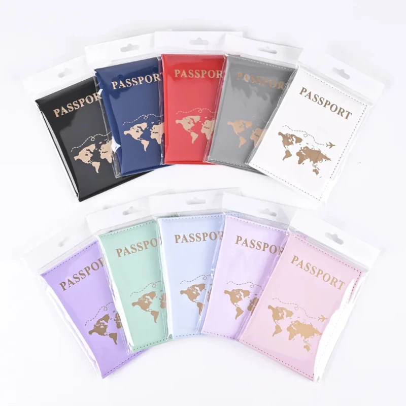 Women'S Accessories Wallet - Moda Pasaport Koruyucu Kapak Dünya Desen