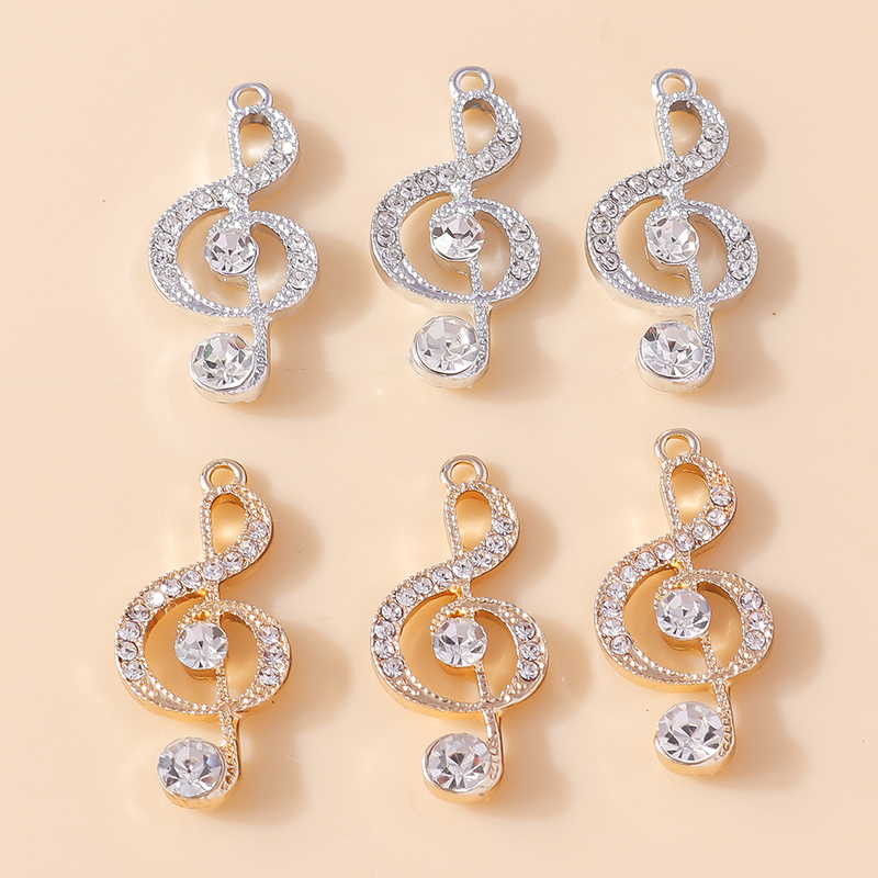 Charm Necklace Dainty - 10 adet Altın Gümüş Renk Narin