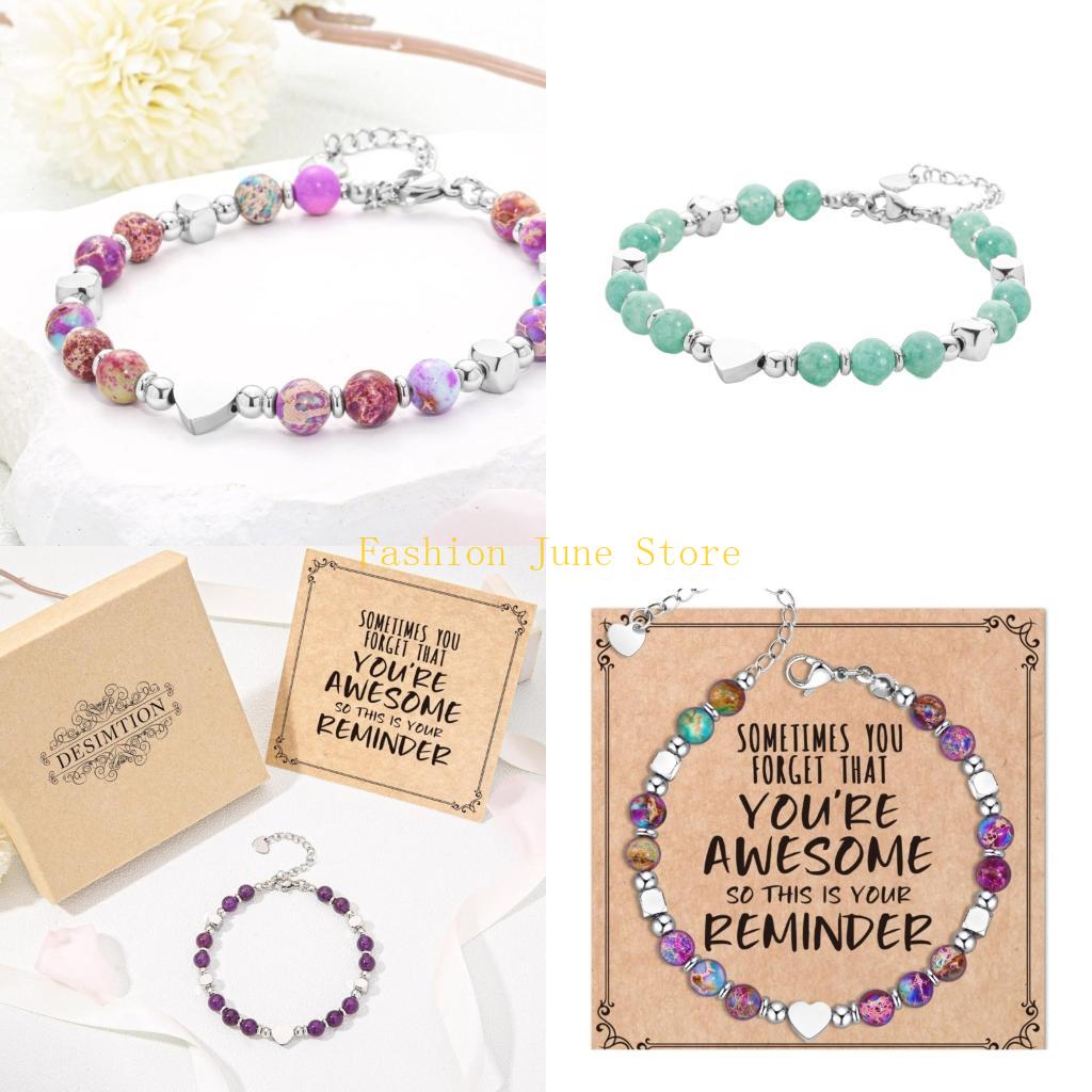 Women Accessories Meaning - N5KA Renkli Taş Boncuklu Bilezik Hafif