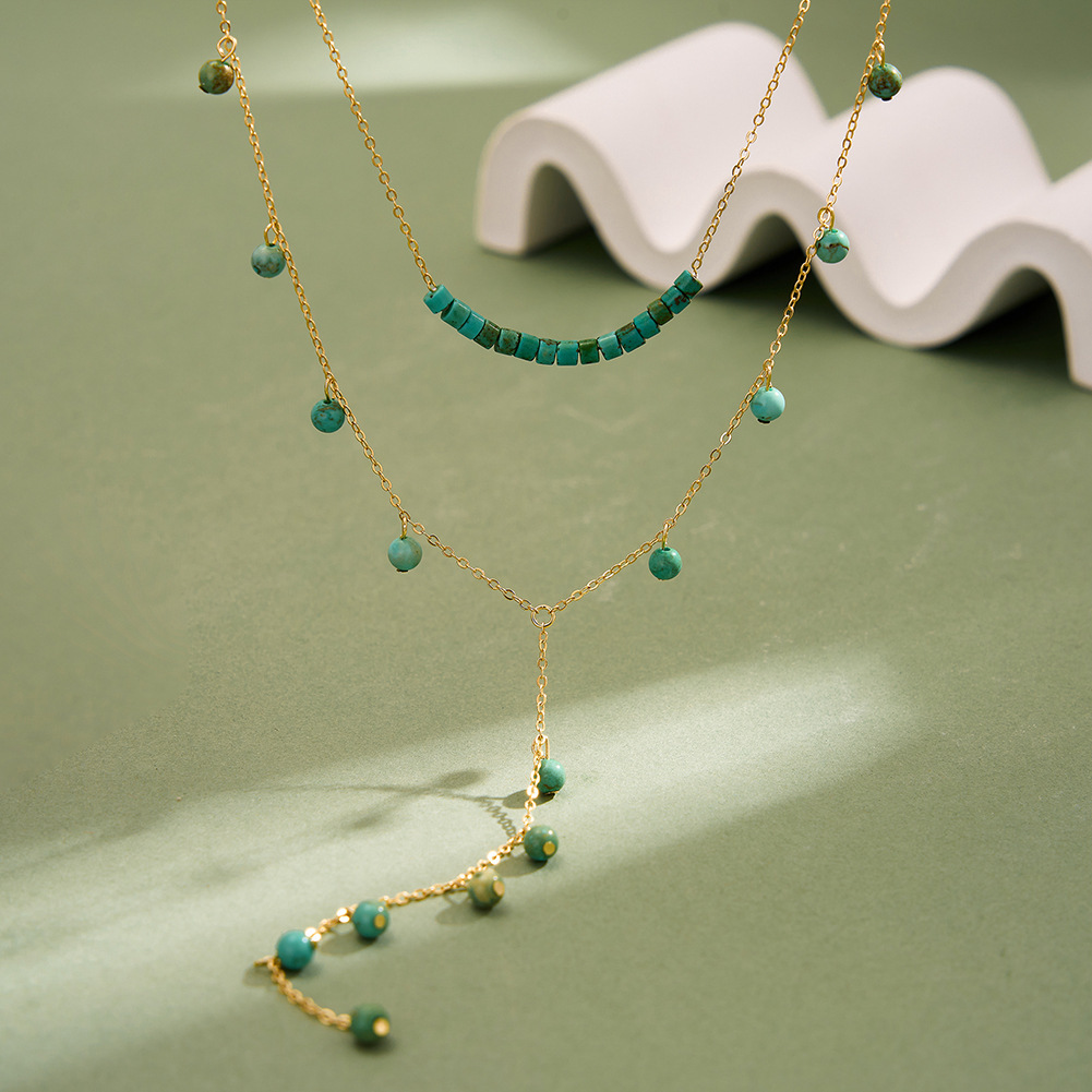 925 Ayar Gümüş Turkuaz Lariat  - Charm Necklace Dainty incelemesi ve fiyatı