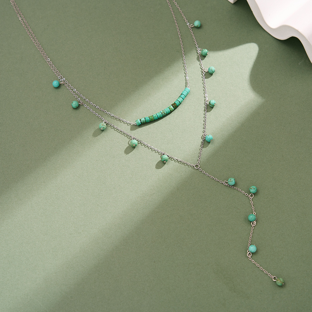 925 Ayar Gümüş Turkuaz Lariat  - Charm Necklace Dainty incelemesi ve fiyatı