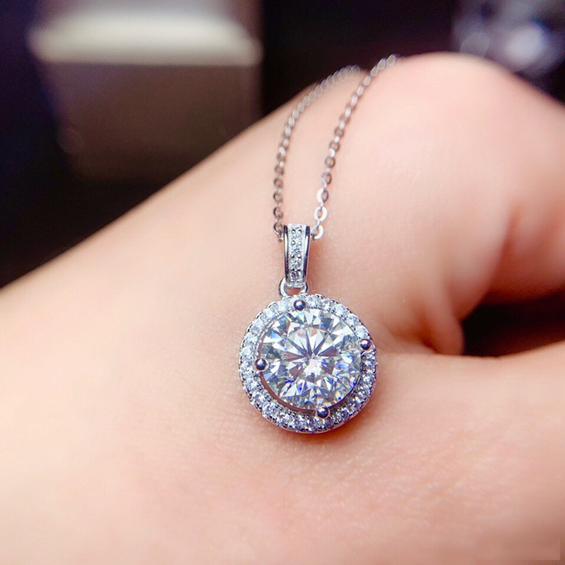 0.5-2 karat Yuvarlak Moissanit - Charm Necklace Dainty incelemesi ve fiyatı