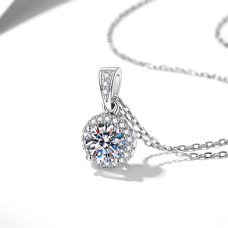 0.5-2 karat Yuvarlak Moissanit - Charm Necklace Dainty incelemesi ve fiyatı
