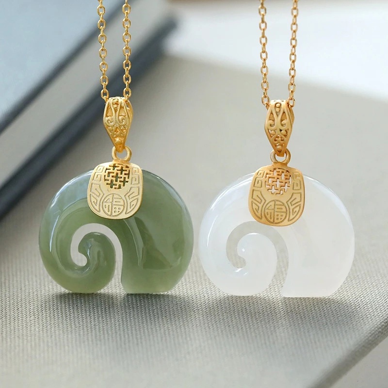 Butik Doğal Taş Hetian Yeşim F - Charm Necklace Dainty incelemesi ve fiyatı