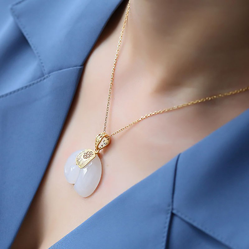 Butik Doğal Taş Hetian Yeşim F - Charm Necklace Dainty incelemesi ve fiyatı