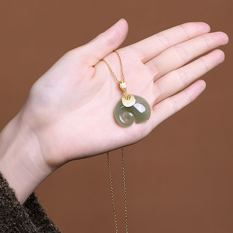 Butik Doğal Taş Hetian Yeşim F - Charm Necklace Dainty incelemesi ve fiyatı