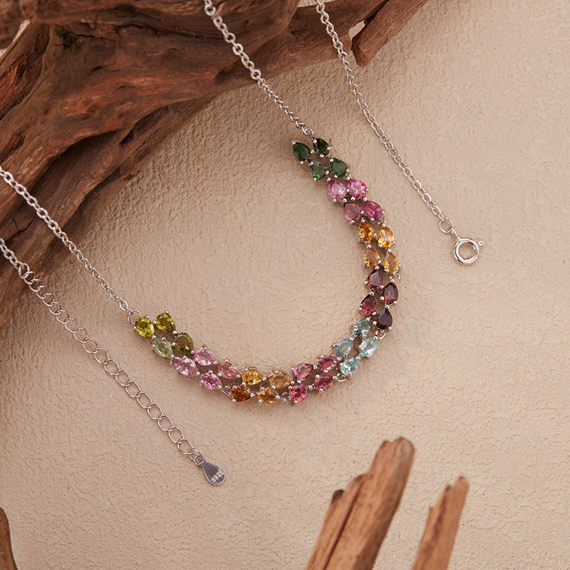 925 Ayar Gümüş Renkli Turmalin - Charm Necklace Dainty incelemesi ve fiyatı